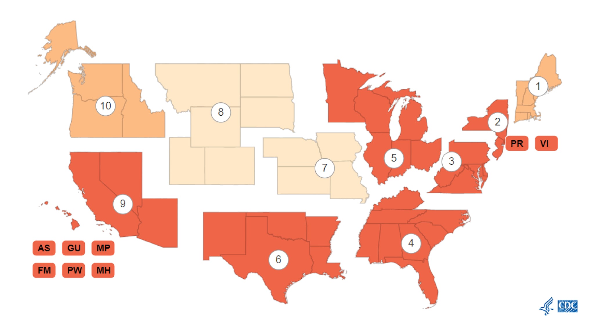 Example HHS Region Map