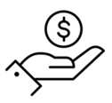 providing-funding graphic of hand and money sign