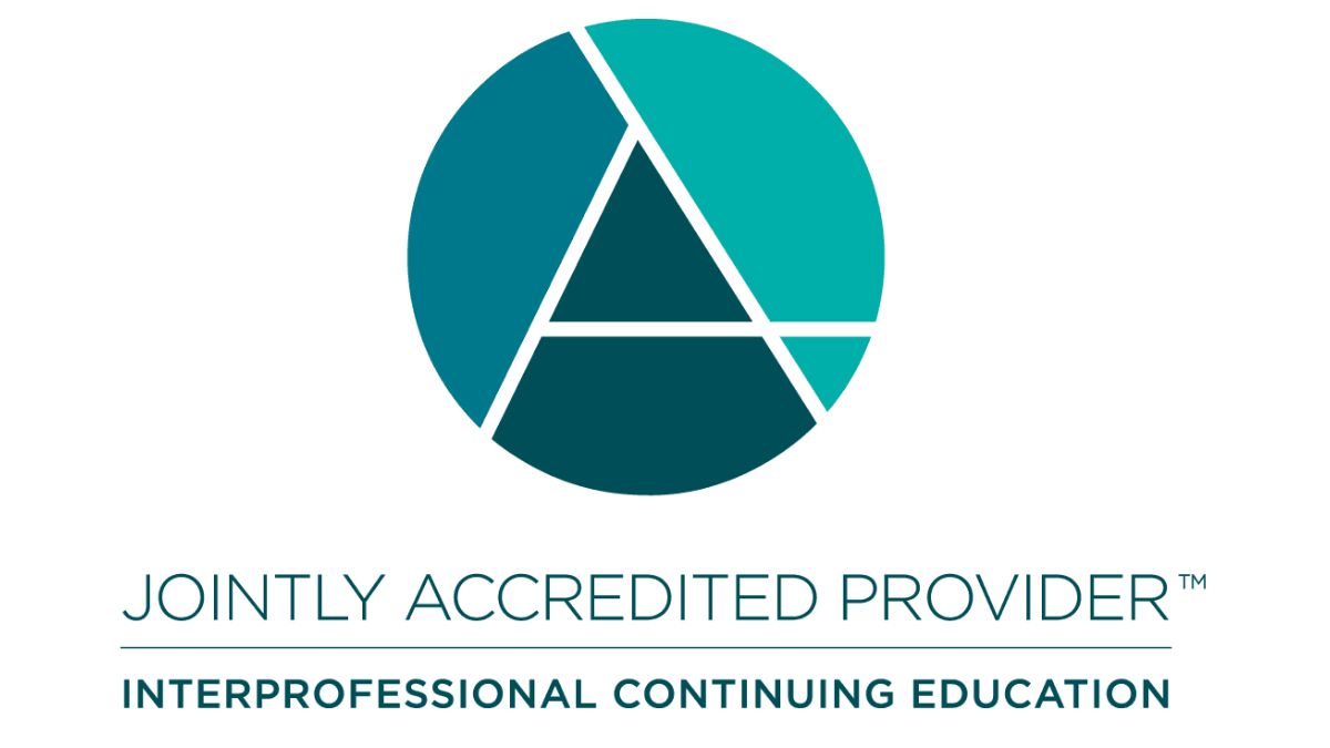 Jointly Accredited Provider logo for Interprofessional Continuing Education with a circular teal design above the name.