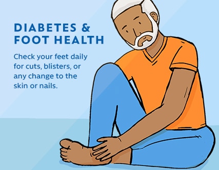 Hyperglycemia and foot care