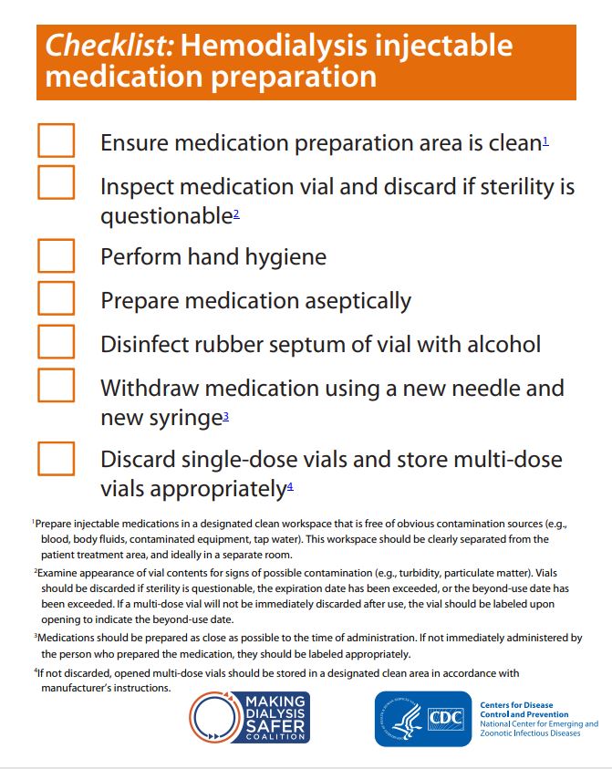 Hemodialysis Injection Safety Checklist