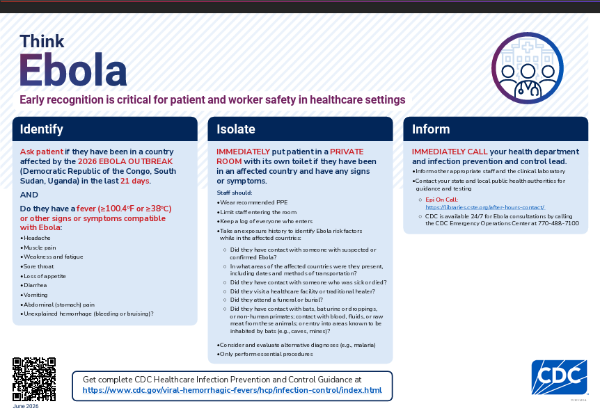 Think Ebola: Early Recognition Is Critical for Infection Control