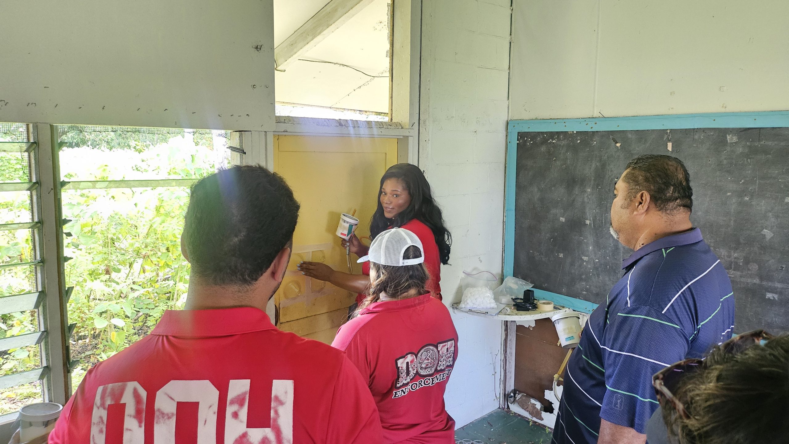 EIS Officer Fhallon Ware-Gilmore (Class of 2023) trains local public health staff in American Samoa on cone bioassay techniques to evaluate the effectiveness of indoor residual spraying – an insecticide-based intervention used for mosquito control. The training aimed to build local capacity for vector surveillance and improve dengue prevention efforts.