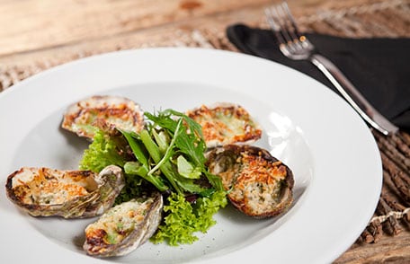 Baked oysters
