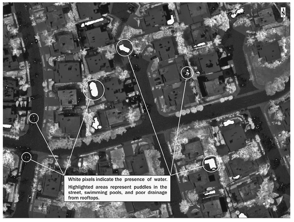 aerial and satellite image for mosquito habitats