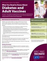 Diabetes and Adult Vaccines Factsheet