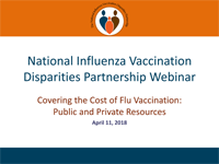 National Influenza Vaccination Disparities Partnership Webinar