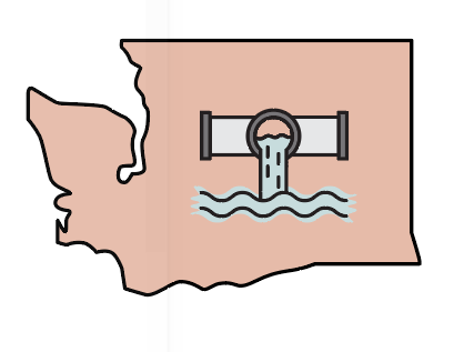 A graphic depicting wastewater data in Washington.