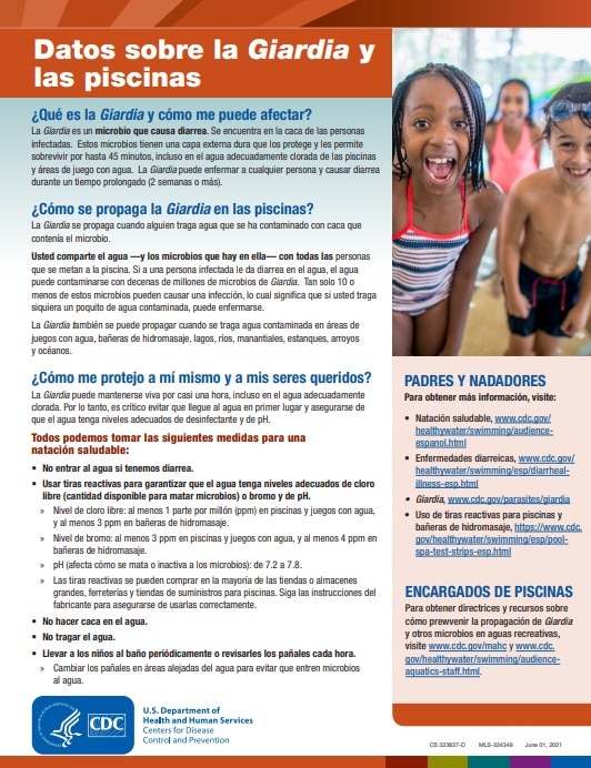 Small image of PDF Titled "Datos sobre la Giardia y las piscinas"