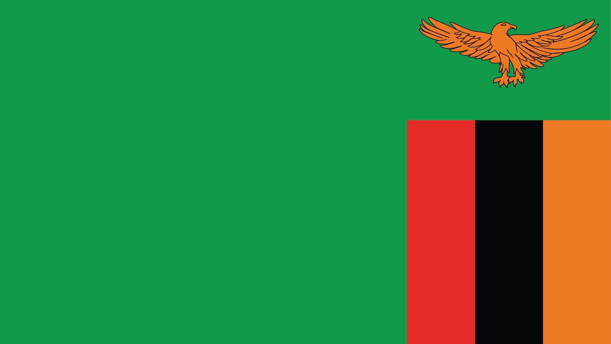 An image of the Zambia country flag.