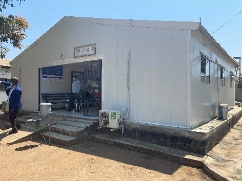 Photo of the ART clinic after prefabrication at Kakumbi rural health clinic.