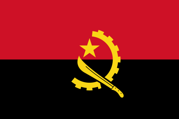Flag of the country of Angola