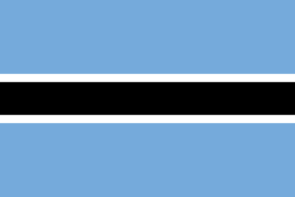 Flag of the country of Botswana