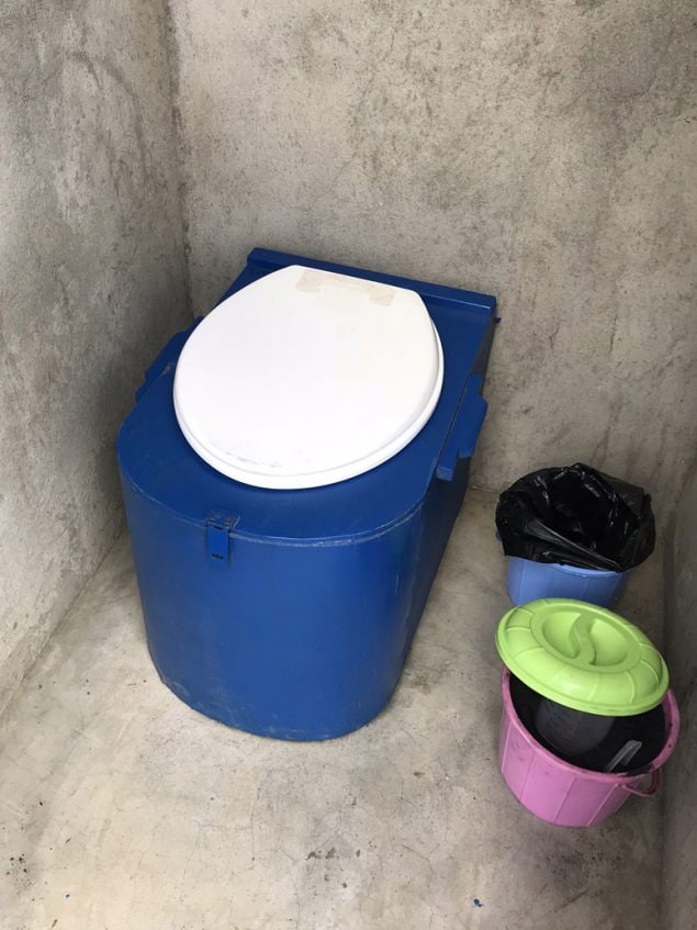 Container-based toilet to be evaluated in inpatient healthcare facilities. Photo credit: David Berendes