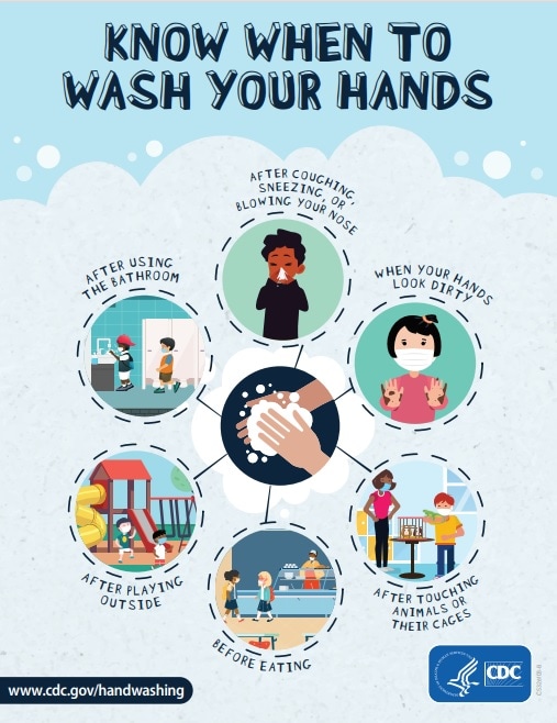 washing hands before eating