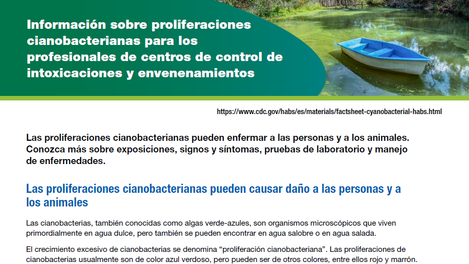 thumbnail spanish cyanobacteria poison control fact sheet