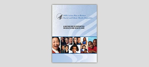 cover image of action plan for national leadership summit for eliminating racial and ethnic disparities