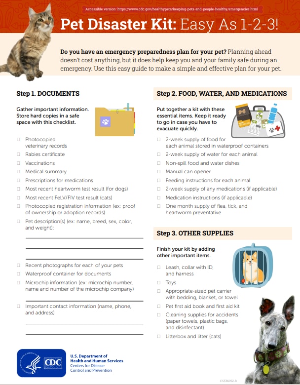 Thumbnail of Disaster Prep Pet Emergency Checklist