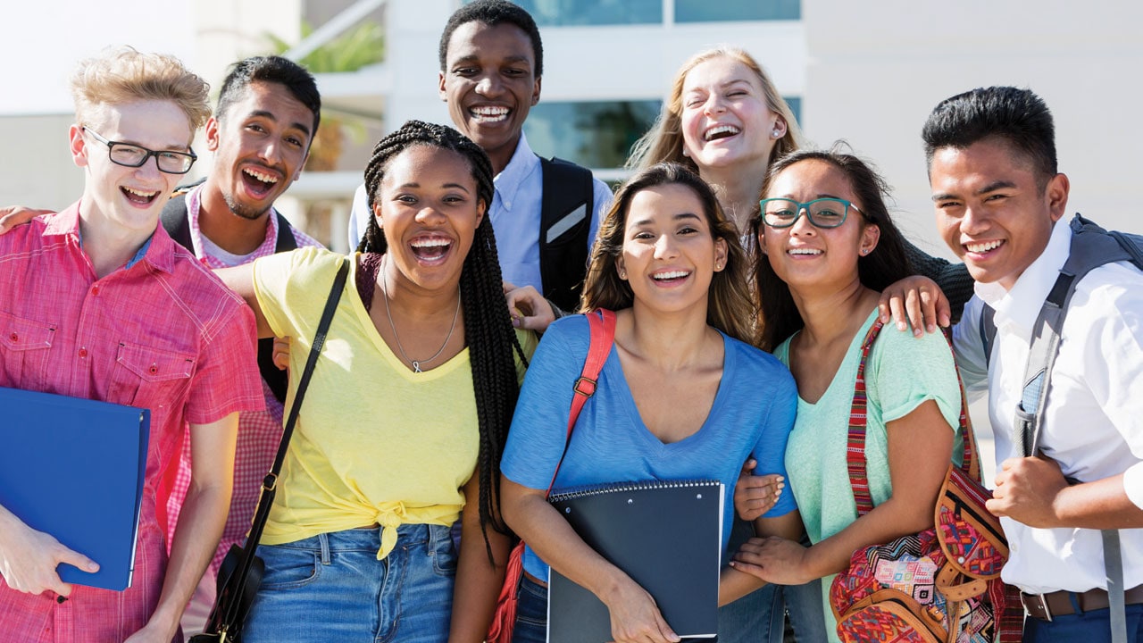 A group of high school students.