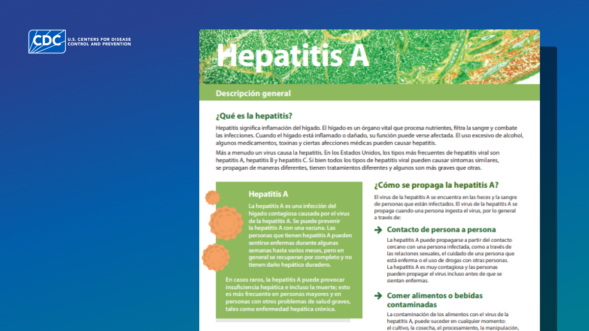 Hepatitis A Fact Sheet - Spanish