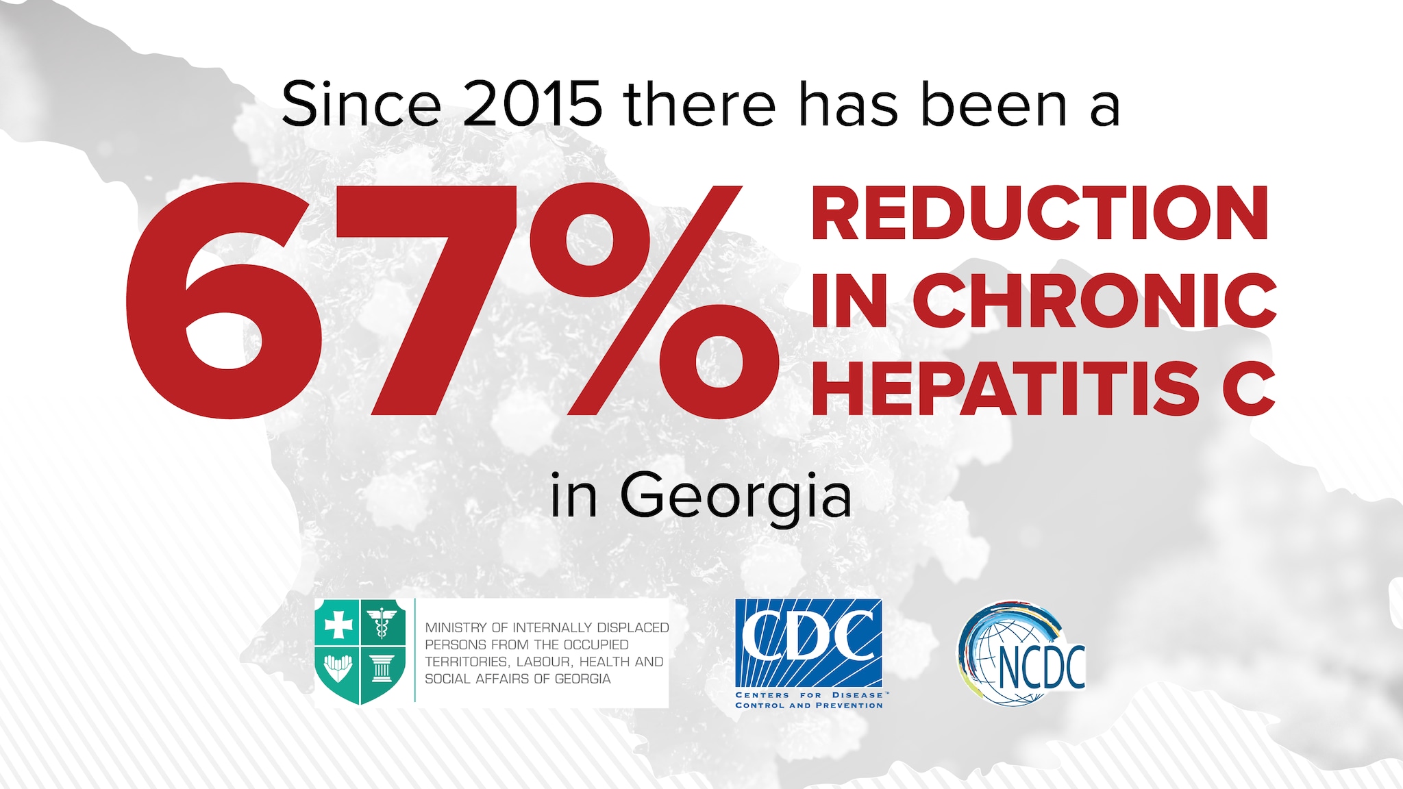 Graphic depicting decrease in chronic hepatitis C in Georgia.