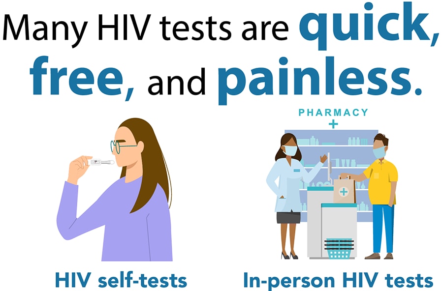 Many HIV tests are Schander, free and painless.