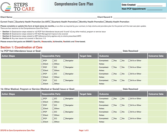 Care Plans STEPS To Care Treat Effective Interventions HIV AIDS 