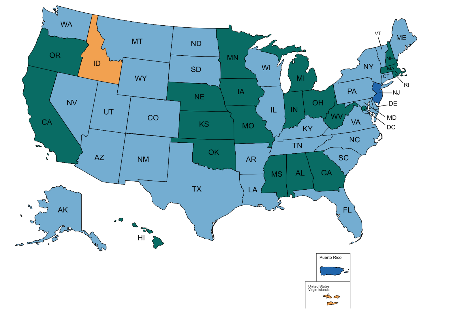 Laboratory Reporting Laws 2023 Map