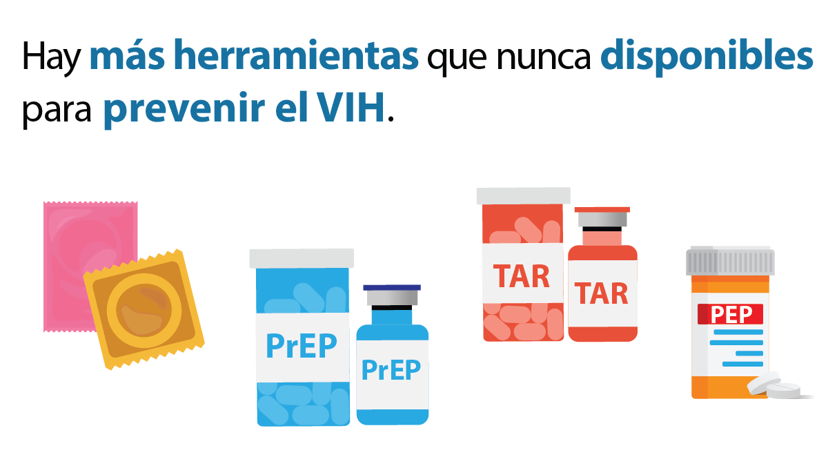 Imagen de varios m&eacute;todos de prevenci&oacute;n del VIH.