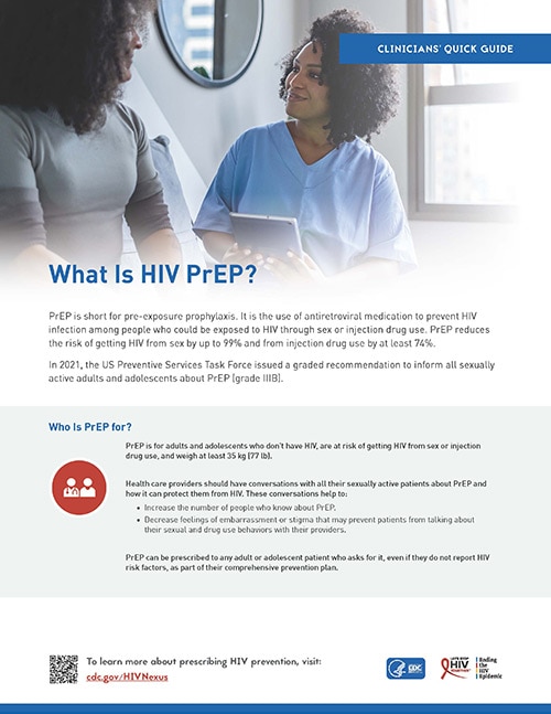Clinicians' Quick Guide: What is HIV PrEP? (Thumbnail)