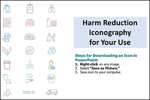 harm reduction icon set (2023)