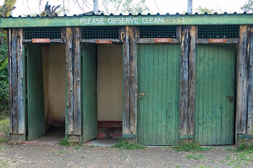 An outdoor latrine