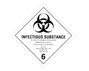 Infectious substances warning label