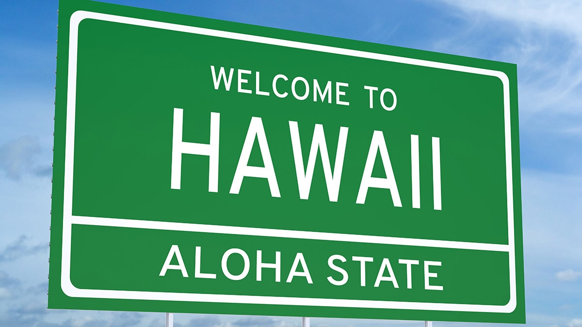 Hawaii state roadside sign