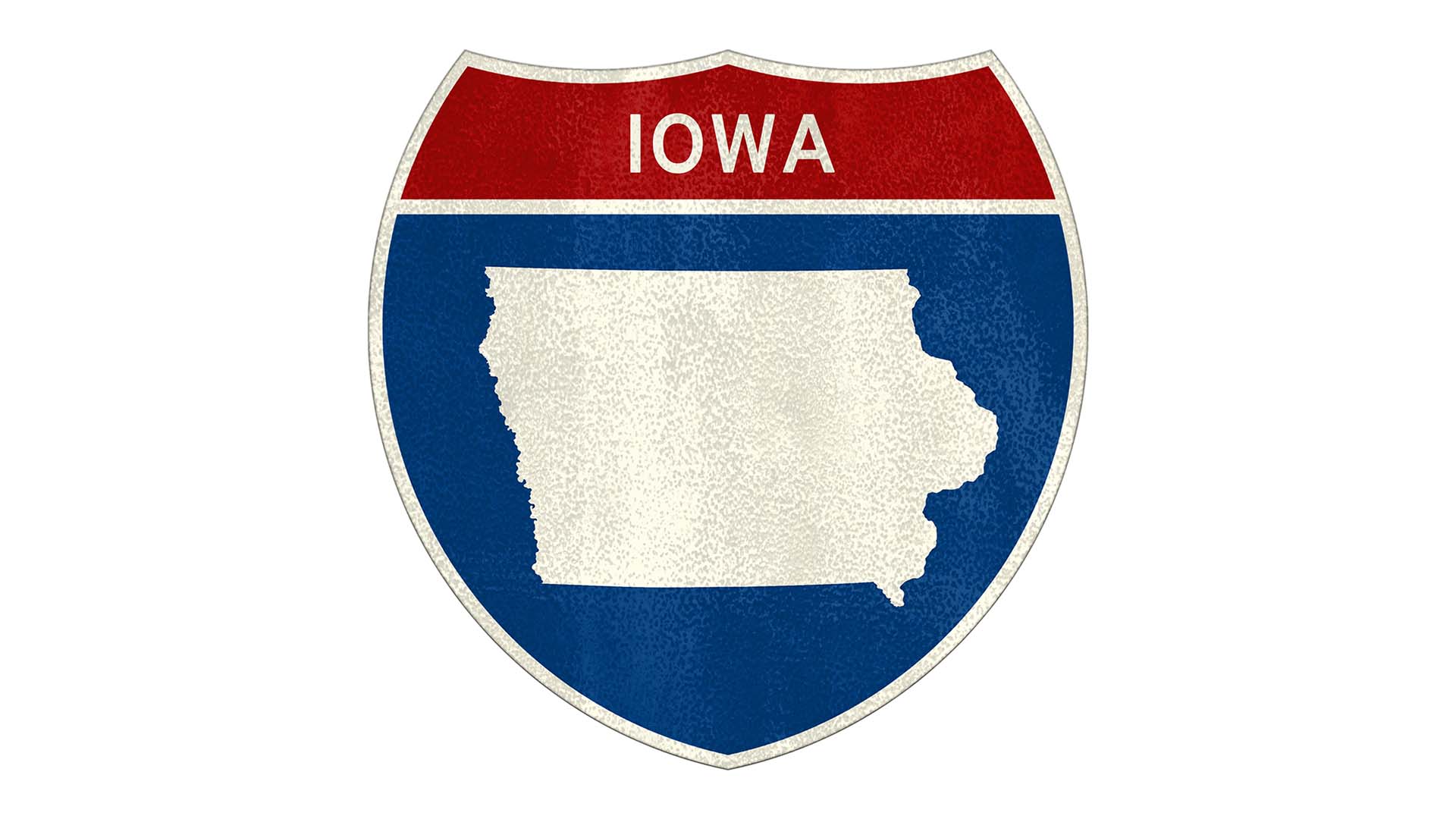 Iowa state roadside sign