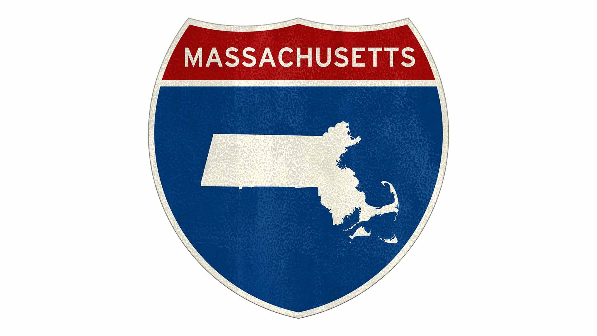 Massachusetts state roadside sign