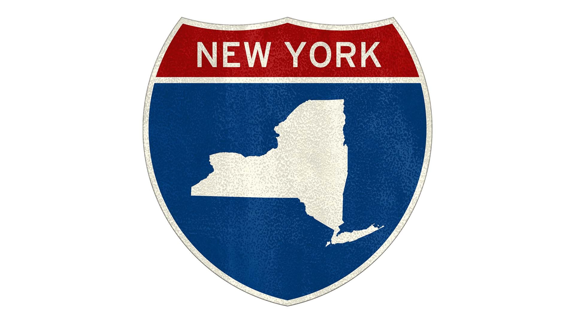 Interstate sign with New York