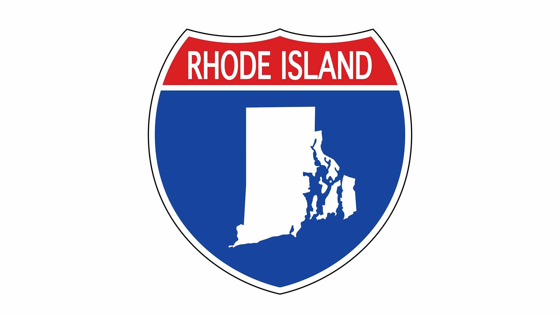 Rhode Island state roadside sign