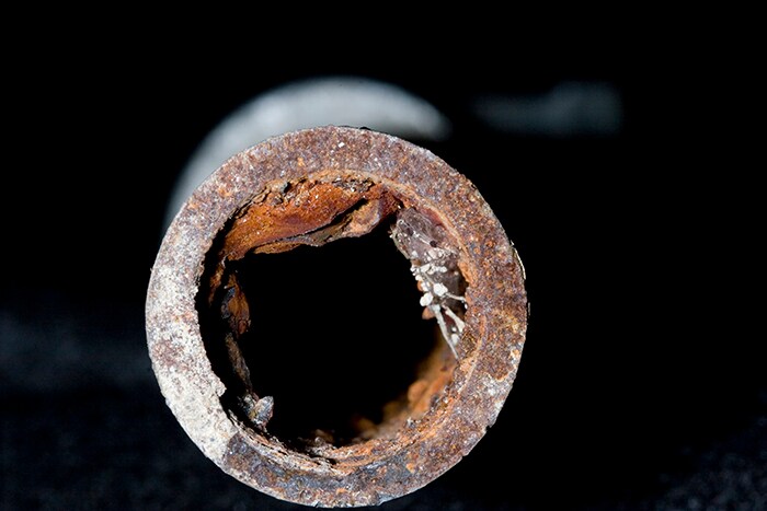 Rusty water pipe.