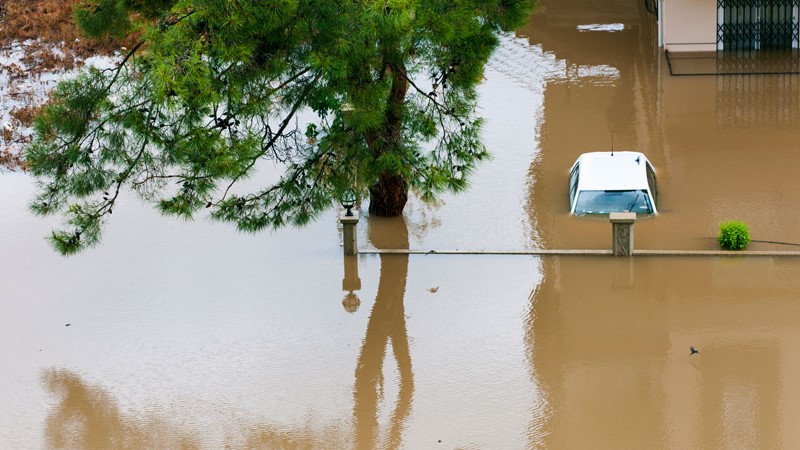 Floodwaters after a big storm
