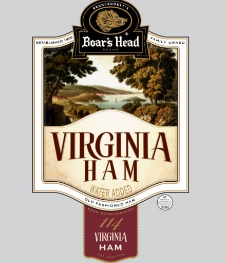 Boar's Head Virginia Ham label