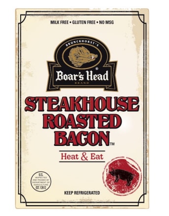 Boar's Head Steakhouse Roasted Bacon label