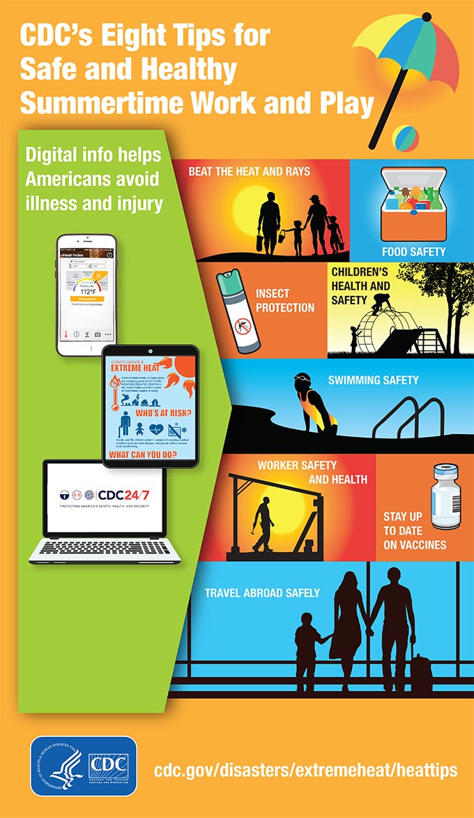 CDC's Eight Tips for Safe and Healthy Summertime Work Play CDC Newsroom CDC
