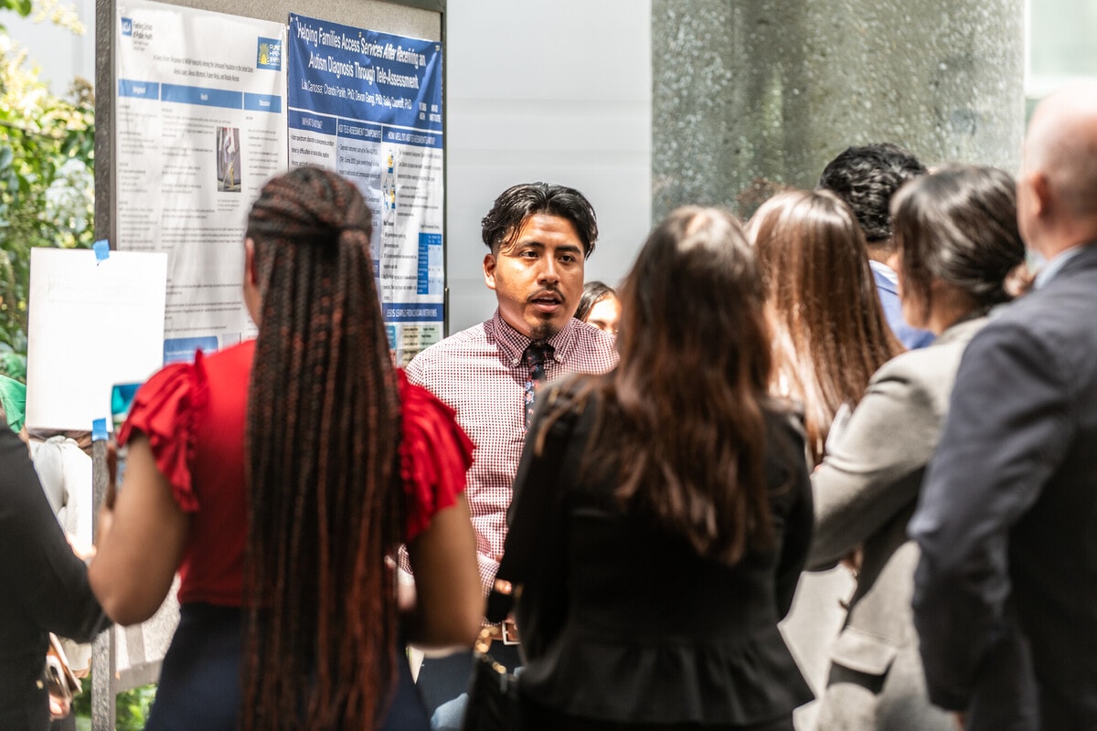 Lewis Scholars program participants share projects at the 2023 CDC Student Showcase.