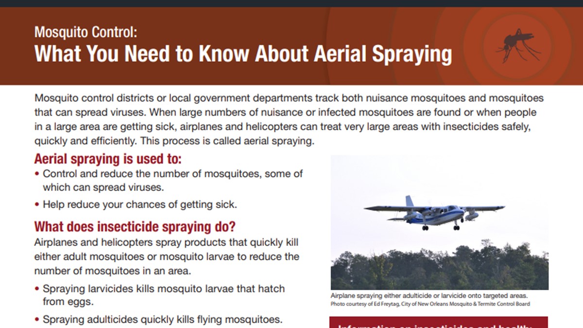 Art for Mosquito Control What you Need to Know About Aerial Spraying
