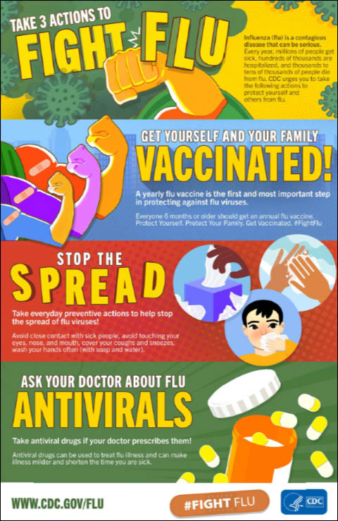 publichealthapproach06 Take 3 Actions to Fight Flu poster