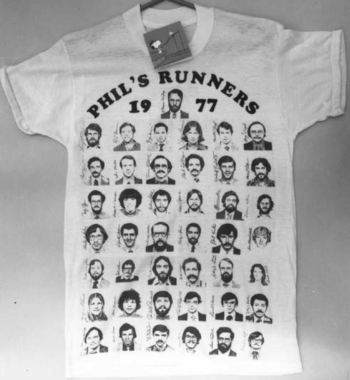 1977.png The T-shirt was made for Phillip Brachman, who was director of the EIS at the time and it was for the EIS Conference Fun Run.