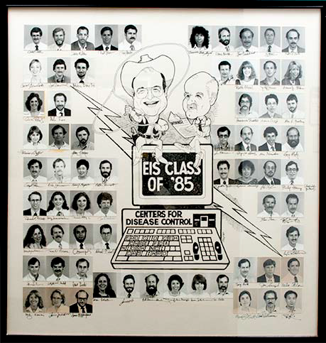 1985.png Our class T-shirt that we all wore on skit night at our EIS “graduation” was red and also had a black lightning bolt on it.