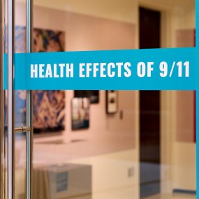 health-effects-911 Health Effects of 9/11 banner on a door