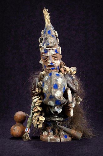 Shapona, the Yoruba god of smallpox This is a statue of Shapona, the West African God of Smallpox.